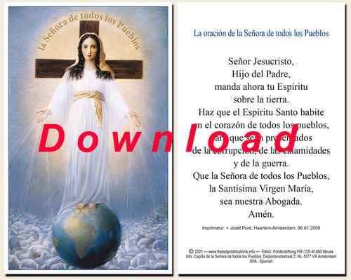 Prayer card, double-sided - Spanish, download for personal printing
