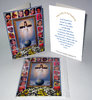 Cartolina pieghevole con l’immagine e la preghiera della Signora di tutti i Popoli in inglese