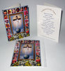 Blank card with the image and prayer of the Lady of All Nations in Italian